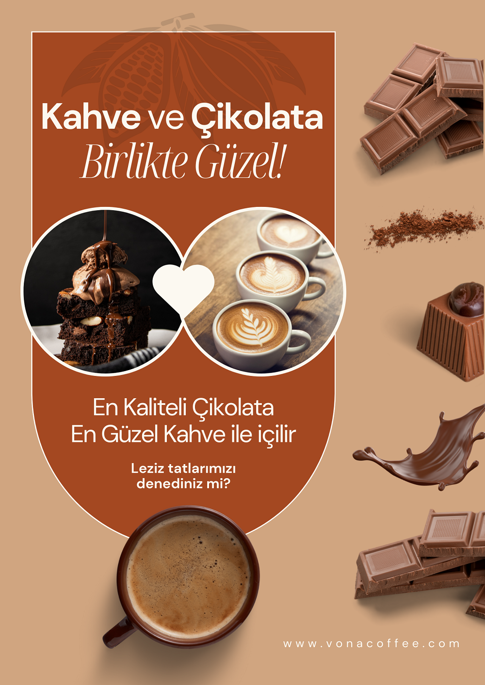 KAHVELİ ÇİKOLATA VE KAHVE